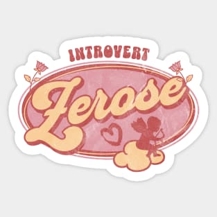 Zero base one zb1 introvert zerose typography | Morcaworks Sticker